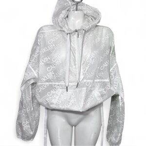 Calvin Klein Performance sheer monogram windbreaker ✨🤍